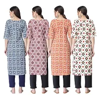 New Crepe Combo Printed Kurtis For Women Pack Of 4-thumb1