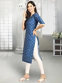 Stylish Blue Crepe Stitched Kurta For Women-thumb1