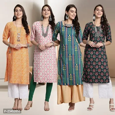 Fancy Crepe Kurtis for Women Pack Of 4-thumb0