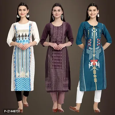 Fancy Crepe Kurtis for Women Pack Of 3-thumb0