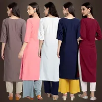 Fancy Crepe Kurtis For Women Pack Of 5-thumb1