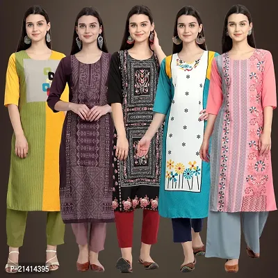 Fancy Crepe Kurtis For Women Pack Of 5