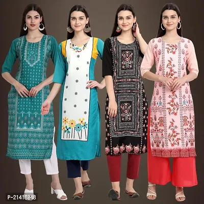 Fancy Crepe Kurtis for Women Pack Of 4