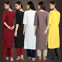 Fancy Crepe Kurtis For Women Pack Of 5-thumb1