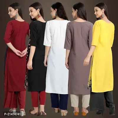 Fancy Crepe Kurtis For Women Pack Of 5-thumb2