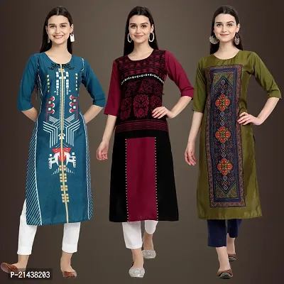 Fancy Crepe Kurtis for Women Pack Of 3