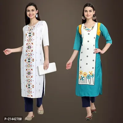 Fancy Crepe Kurtis for Women Pack Of 2-thumb0