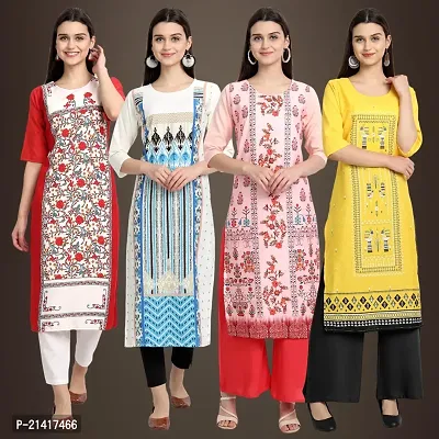 Fancy Crepe Kurtis for Women Pack Of 4-thumb0