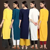 Fancy Crepe Kurtis For Women Pack Of 5-thumb1