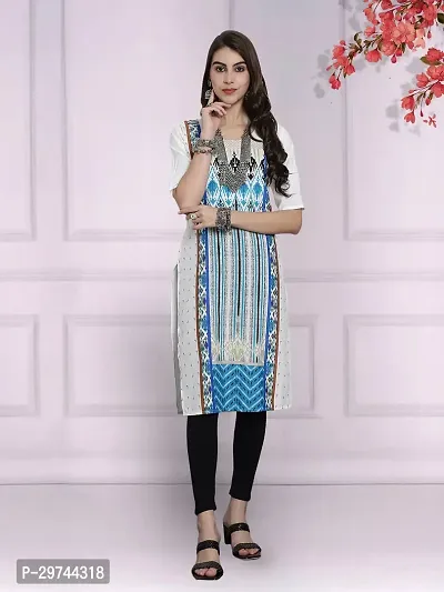 Stylish Multicoloured Crepe Printed Stitched Kurta For Women Pack Of 2-thumb2