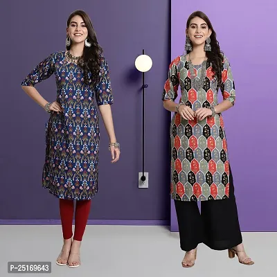 Fancy Crepe Kurtas For Women Pack Of 2