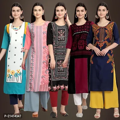 Fancy Crepe Kurtis For Women Pack Of 5