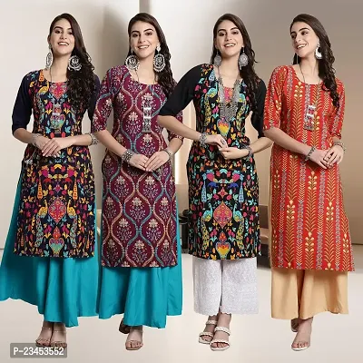 Fancy Crepe Kurtis for Women Pack Of 4