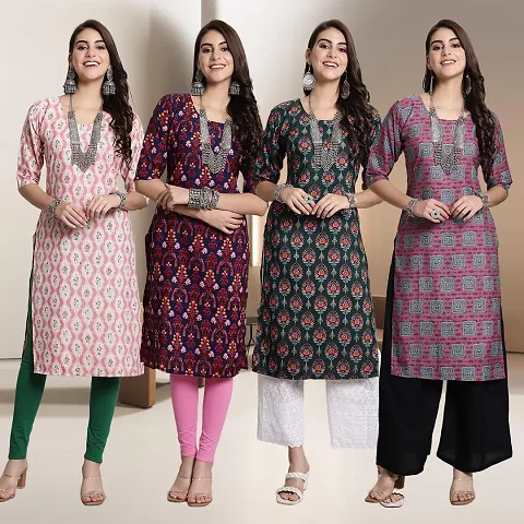 Fancy Crepe Kurtis for Women Pack Of 4