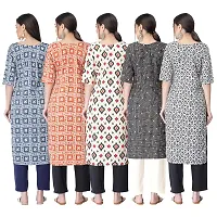 New Crepe Printed Kurtis Combo For Women Pack Of 5-thumb1