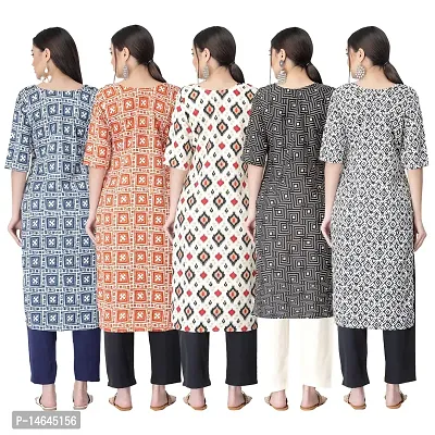 New Crepe Printed Kurtis Combo For Women Pack Of 5-thumb2