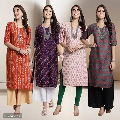 Fancy Crepe Kurtis for Women Pack Of 4