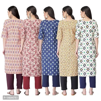 New Crepe Printed Kurtis Combo For Women Pack Of 5-thumb2