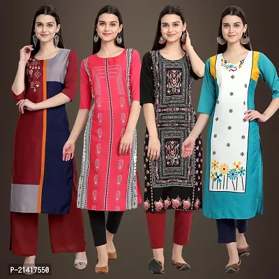 Fancy Crepe Kurtis for Women Pack Of 4-thumb0