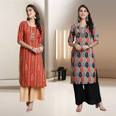 Fancy Rayon Kurtis For Women Pack Of 2