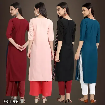 Fancy Crepe Kurtis for Women Pack Of 4-thumb2