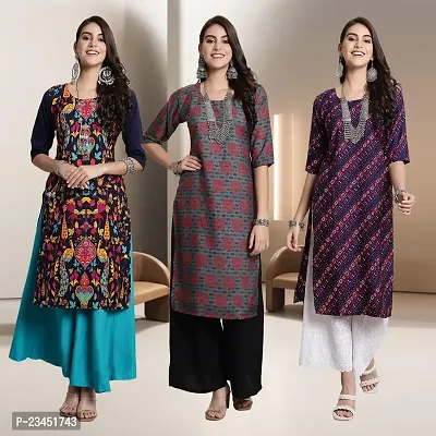 Fancy Rayon Kurtis For Women Pack Of 3