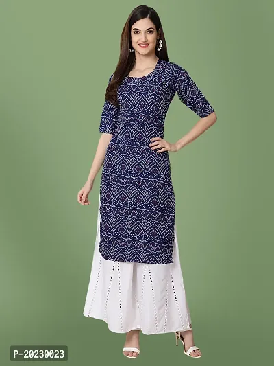 Stylish Crepe Printed Kurti For Women-thumb0