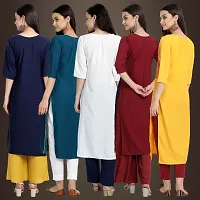 Fancy Crepe Kurtis For Women Pack Of 5-thumb1