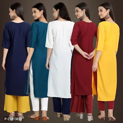 Fancy Crepe Kurtis For Women Pack Of 5-thumb2