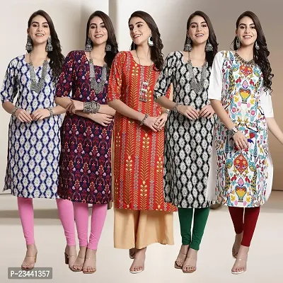 Fancy Crepe Kurtis For Women Pack Of 5-thumb0