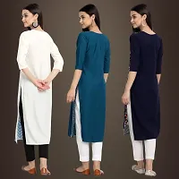 Fancy Crepe Kurtis for Women Pack Of 3-thumb1