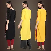 Fancy Crepe Kurtis for Women Pack Of 3-thumb1