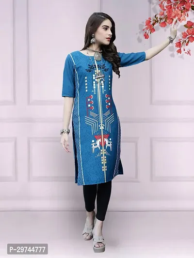 Attractive Multicoloured Printed Crepe Kurta Combo Of 2-thumb2