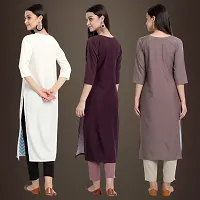 Fancy Crepe Kurtis for Women Pack Of 3-thumb1