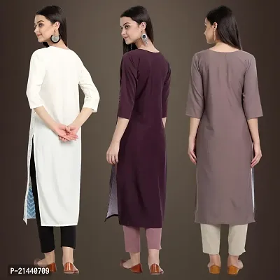 Fancy Crepe Kurtis for Women Pack Of 3-thumb2