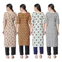 New Crepe Combo Printed Kurtis For Women Pack Of 4-thumb1