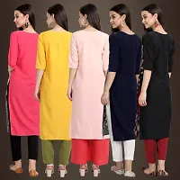 Fancy Crepe Kurtis For Women Pack Of 5-thumb1