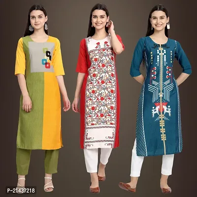 Fancy Crepe Kurtis for Women Pack Of 3