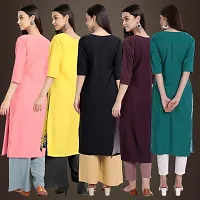 Fancy Crepe Kurtis For Women Pack Of 5-thumb1