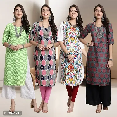 Fancy Crepe Kurtis for Women Pack Of 4-thumb0