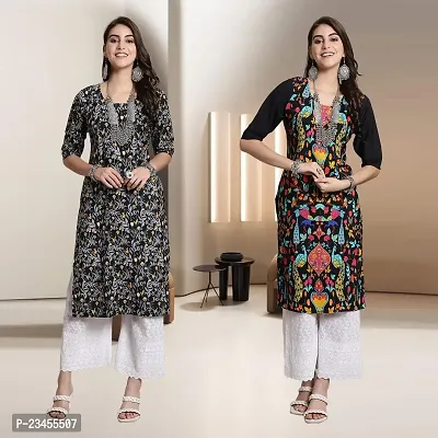 Fancy Rayon Kurtis For Women Pack Of 2