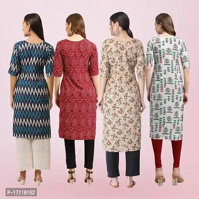 Women Stylish Crepe Printed Straight Kurta-thumb2