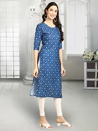 Stylish Blue Crepe Stitched Kurta For Women-thumb2