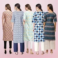 Women Stylish Crepe Printed Straight Kurta-thumb1