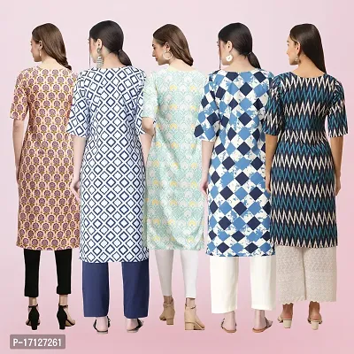 Women Stylish Crepe Printed Straight Kurta-thumb2