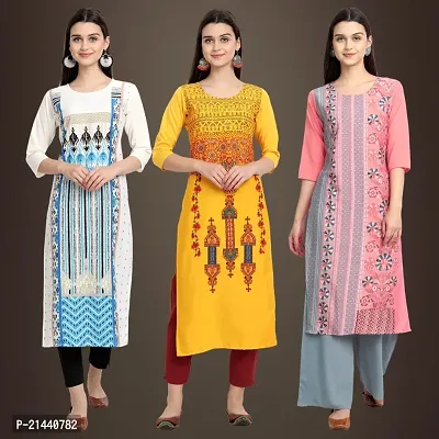 Fancy Crepe Kurtis for Women Pack Of 3-thumb0