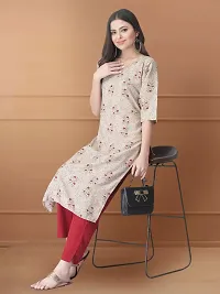 Women Stylish Crepe Printed Straight Kurta-thumb2