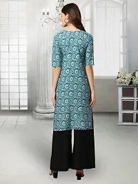 Stylish Blue Crepe Stitched Kurta For Women-thumb3