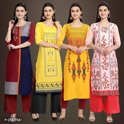 Fancy Crepe Kurtis for Women Pack Of 4-thumb0