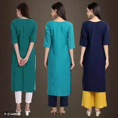 Fancy Crepe Kurtis for Women Pack Of 3-thumb2